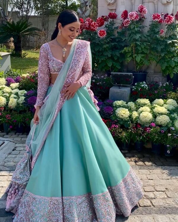 TWO TONED ORGANZA LEHENGA